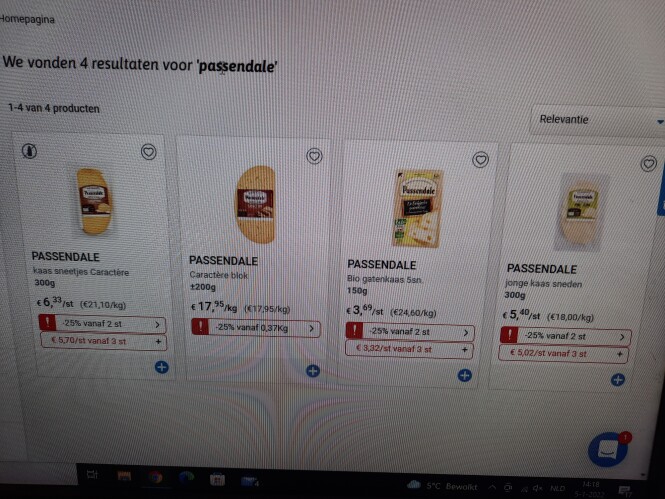 Collect and go 12/1-25/1 -25% hoeveelheidskor...