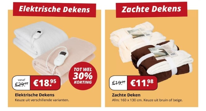 voordeeldrogisterij.nl elektrische deken van...