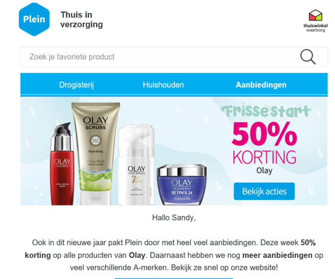 Bij plein%.nl: Deze week 50% korting op alle...
