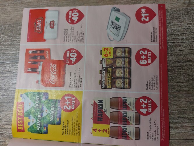 Delhaize vanaf do 13/1 2+1 valvert, 2de tegen...