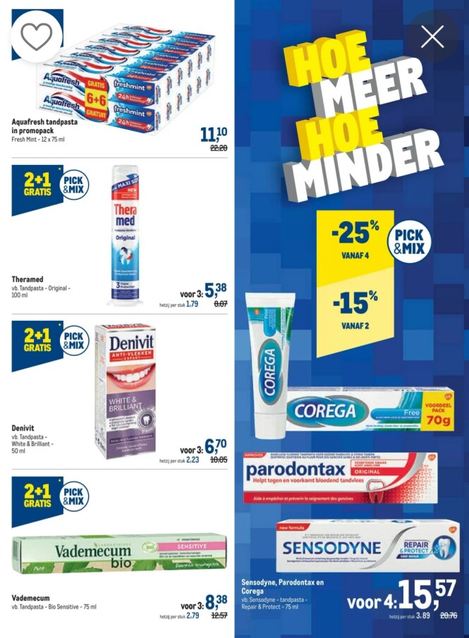 Makro 2+1 theramed, 2+1 denivit, 2+1 vademecu...