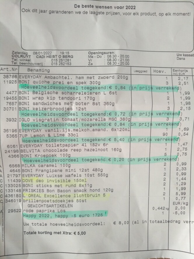 Colruyt Heist-op-den-Berg: 8€ hoeveelheidsv...