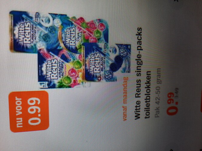 Ah vanaf 17/1 0,99€ witte reus sigle packs to...