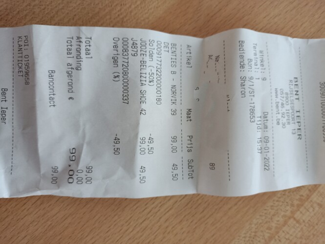 Bent schoenenwinkel twee paar schoenen gekoch...