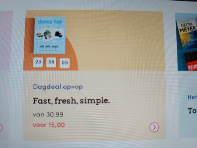 Bookspot.be dagdeal fast, fresh, simple van €...