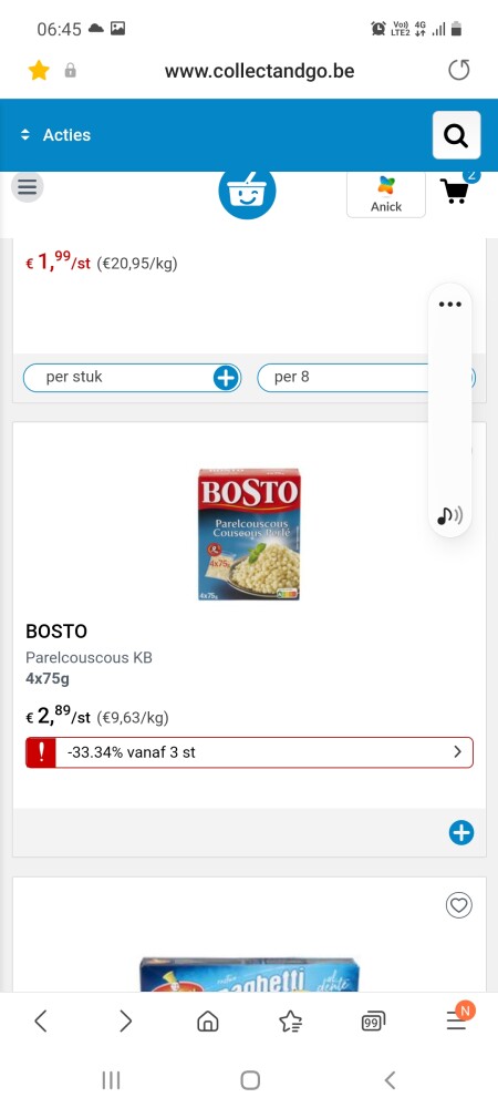 Collect and go vanaf 26/1 -33,34% hoeveelheid...