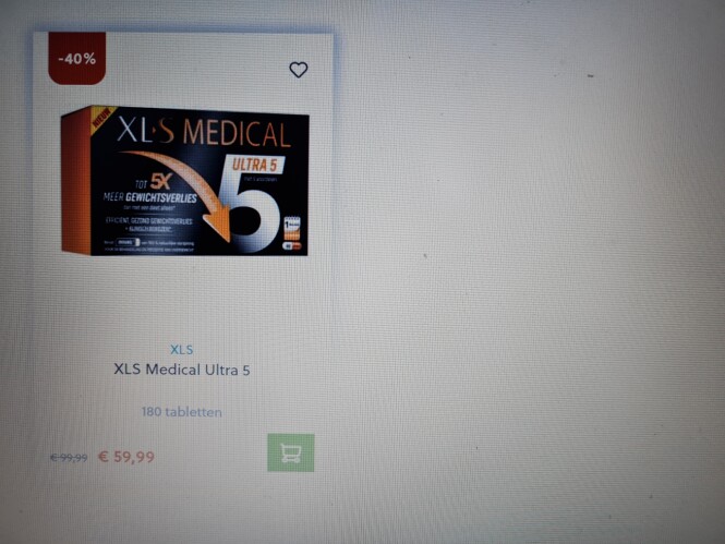 Bij optiphar.com nu -40% op XLS medical ultra...