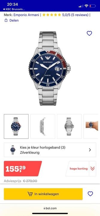 Promo bol normale prijs 279€ nu 155€ op bol.c...