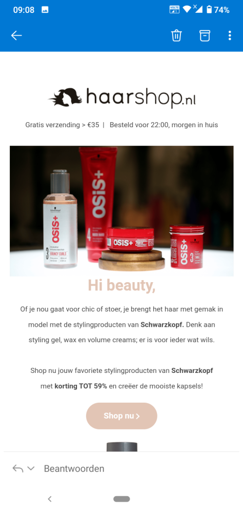 Bij haarshop.nl is er tot 59% korting op Schw...