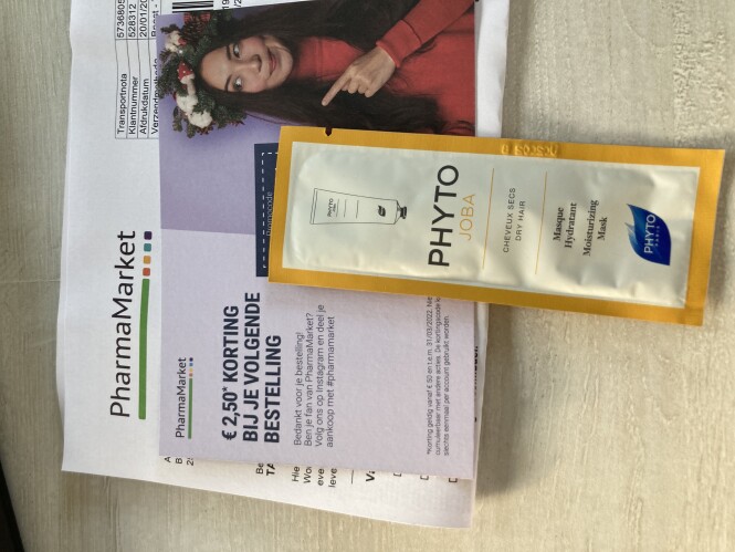 Gisteren een aankoop gedaan bij PharmaMarket...