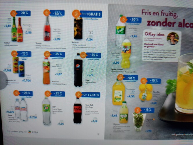 Okay 1+1 rockstar, ,-20% vanaf 1 fles kidibul...