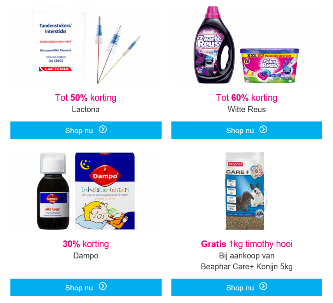 Aanbiedingen bij plein.nl tem 30/01: 50% kort...