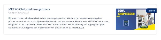 Bij Markro krijg je het duurste METRO Chef pr...