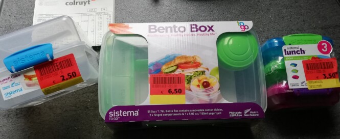 Sistema Lunch boxes gekocht bij Colruyt Aalst...