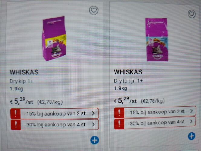Collect&go -30% bav 4 st. Whiskas dry kip, to...