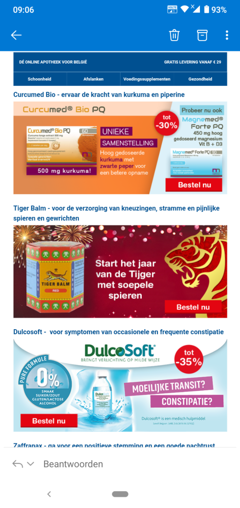 Bij farmaline.be is er tot -30% op Kneipp, RO...