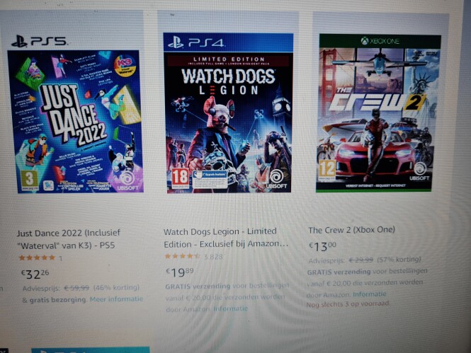 Bij Amazon.nl nu grote korting op ubisoft vid...