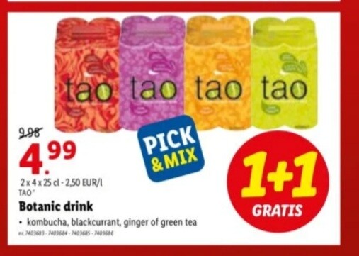 Lidl vrij 4 & za 5 februari 1+1 tao botanic d...