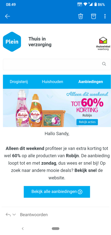 Bij plein.nl is er tot wel 60% op alle produc...