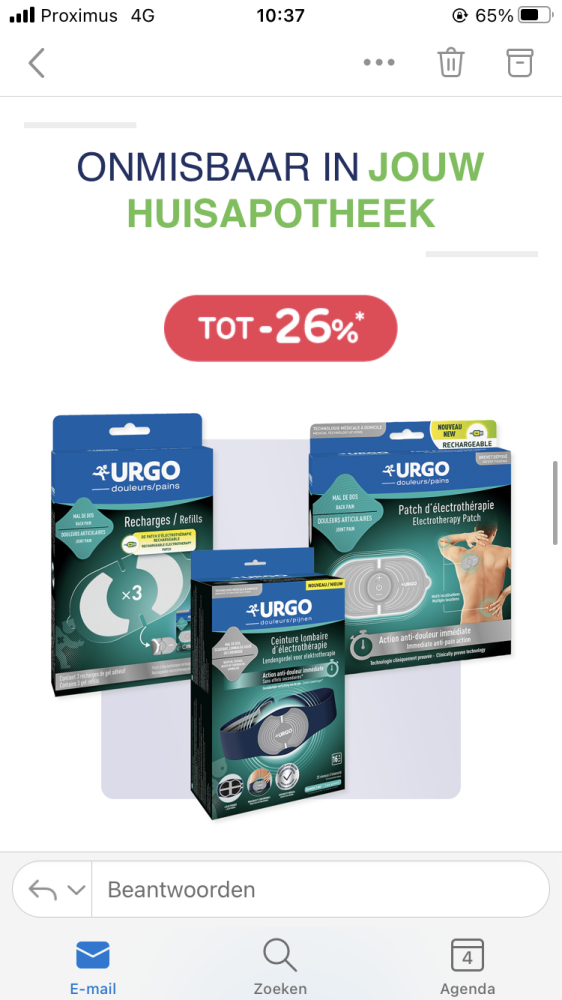 -26% op elektrotherapie pleisters van urgo bi...