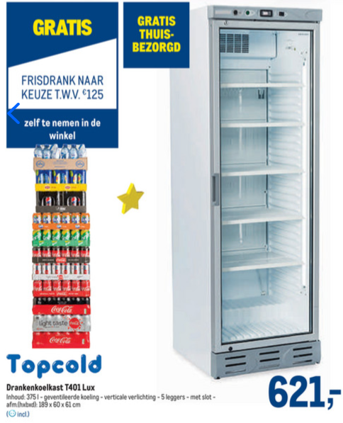 Bij Makro 09/02 tem 22/02: topcold drankenkoe...
