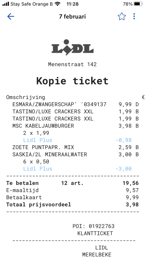 Dankzij de tip van Maya vanmorgen al 12liter...