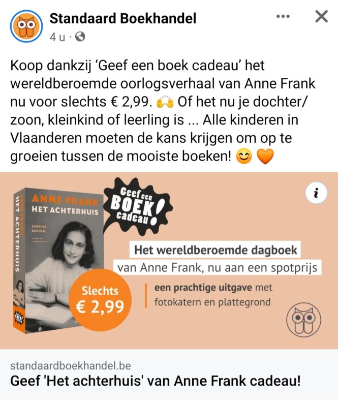Voor 2,99 euro kan je nu het dagboek van Anne...