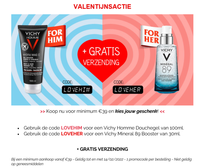 Gratis geschenk bij een minimum aankoop vanaf...