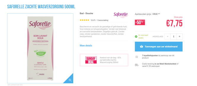 sunday Deal bij medi market: Saforelle Zachte...