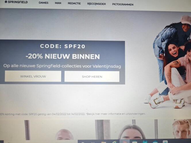 Bij Springfield nu -20% korting op nieuwe col...