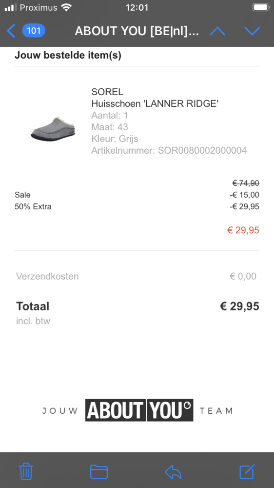 Pantoffels van Sorel bij www.aboutyou.be