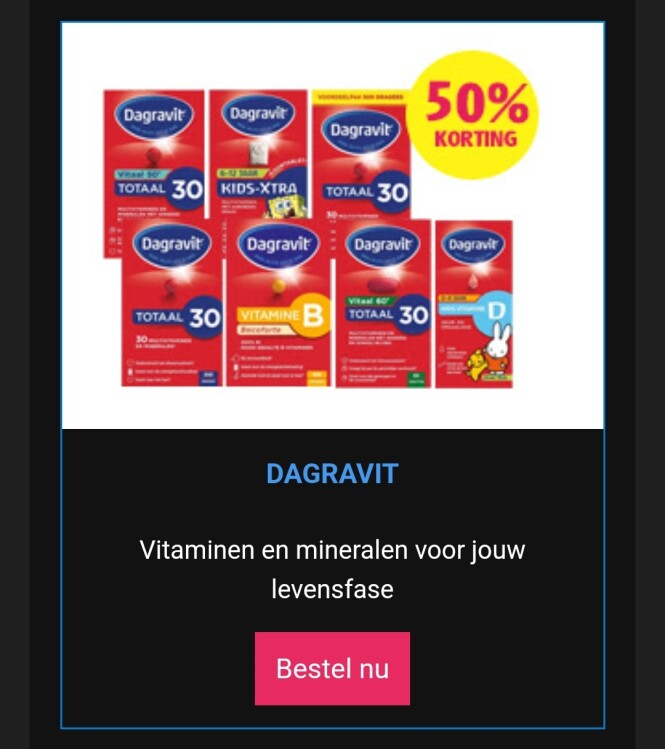 Tot 50% korting op vitaminen en mineralen van...