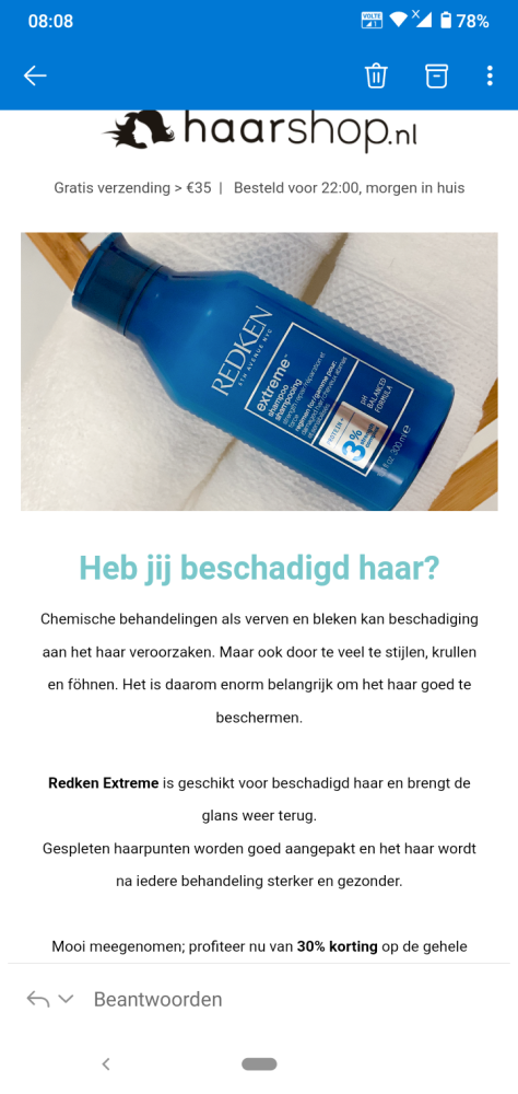 Bij haarshop.nl is er 30% korting op het hele...