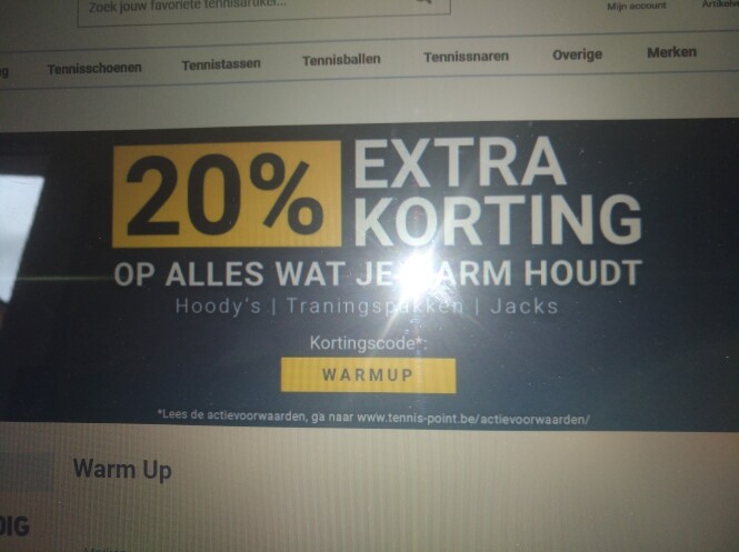 -20% extra korting op alle warme kleding oa j...