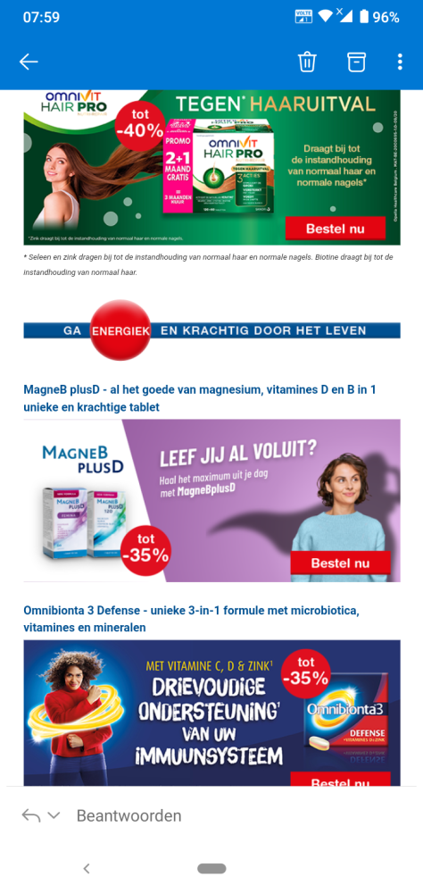 Bij farmaline.be is er tem 04/03 tot 40% kort...