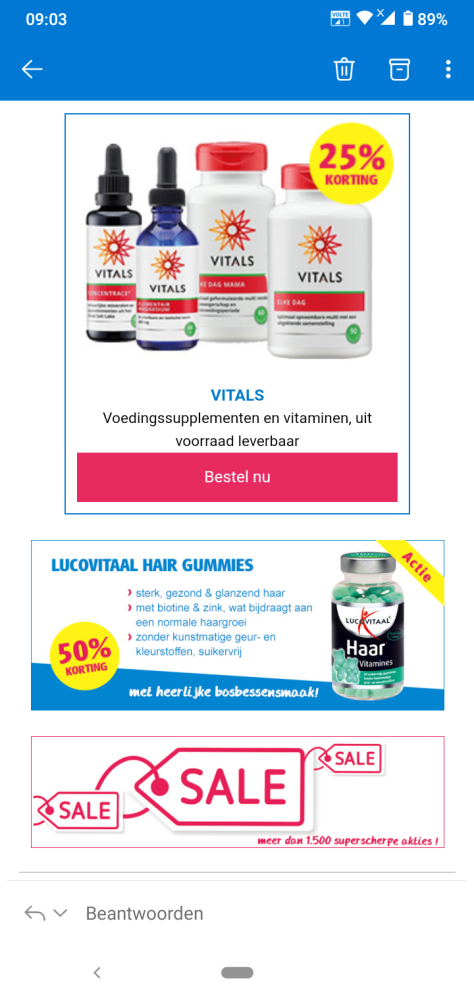 Bij drogist.nl is er dit weekend 25% korting...