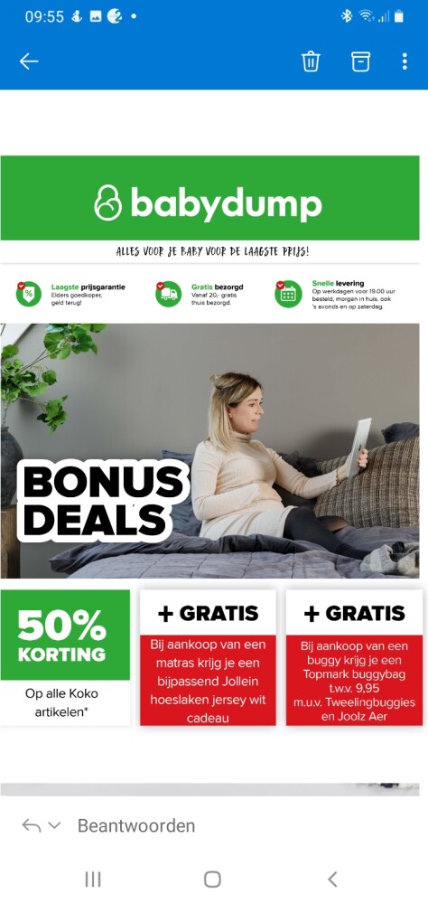 BABYDUMP BONUS DEALS 50% korting op alle kok...