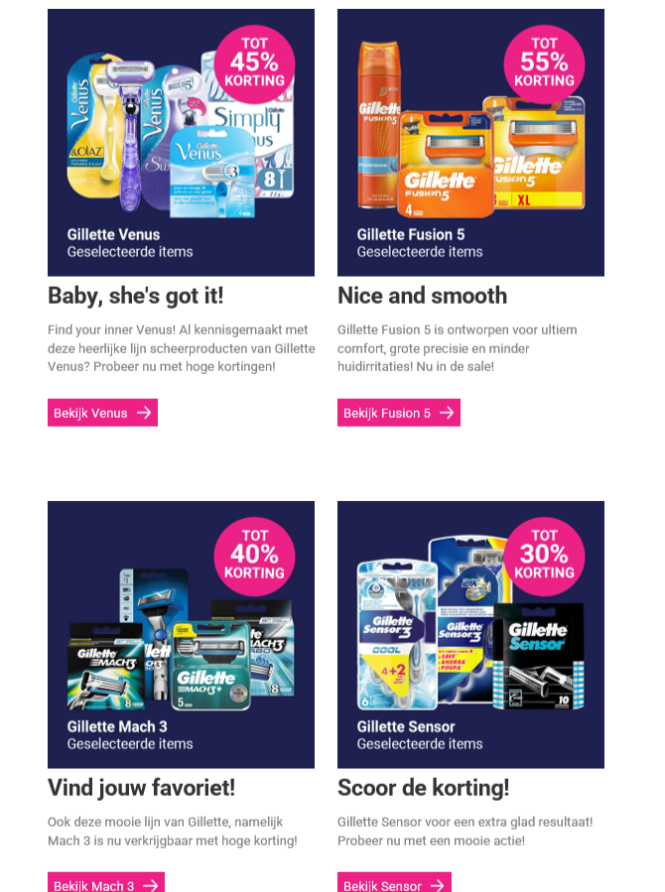 Bij drogisterij.net kortingen van -30% tot -5...