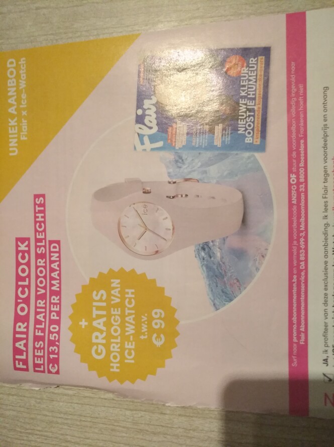 Bij aankoop v abonnement op Flair tem 30/03/2...