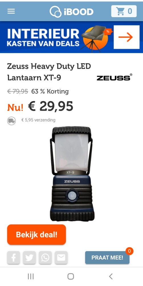 Ibood.com zeuss heavy duty led lantaarn xt9 n...