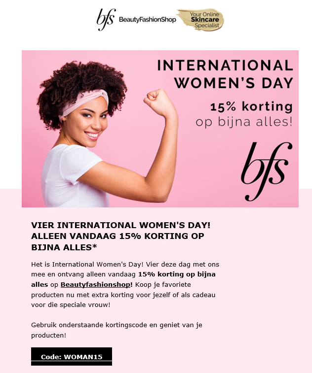 15% korting op bijna alles op Beautyfashionsh...