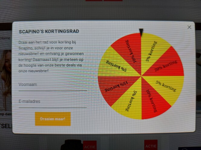 Scapino.nl kortingsrad tot -20% korting. Draa...