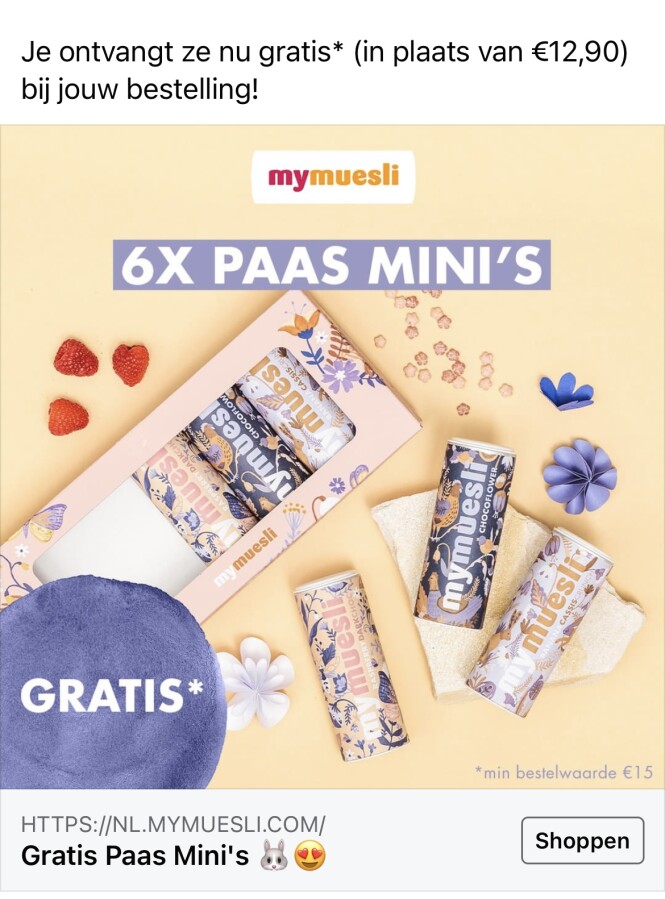 Gratis 6 Paas mini mixen ter waarde van €12,9...