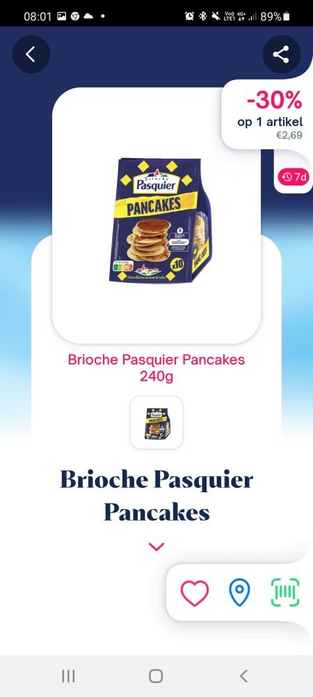 Shopmium 30% terugbetaald op brioche pasquier...