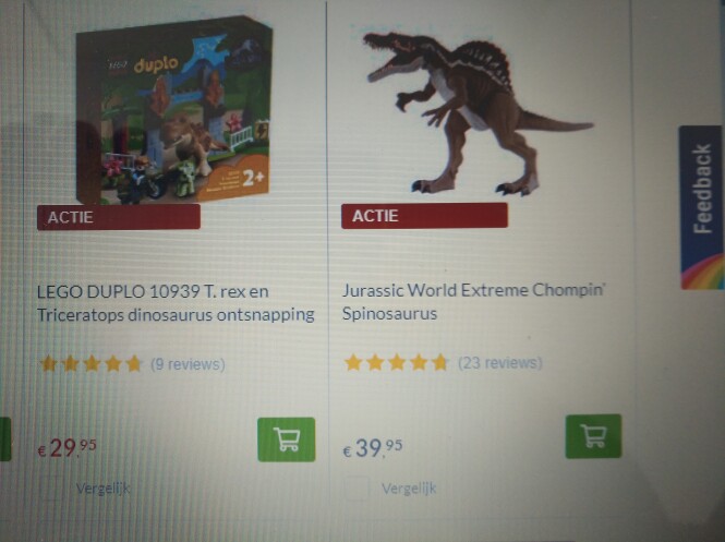 -20% op speelgoed v Jurassic World v 21/03/22...