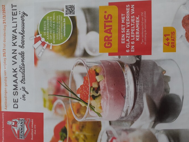 Bij RENMANS van 25/03 tot 31/03 Gratis een se...