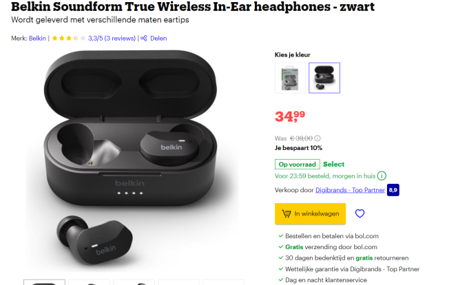 Dagdeal bij Art&Craft: Belkin SoundForm True...