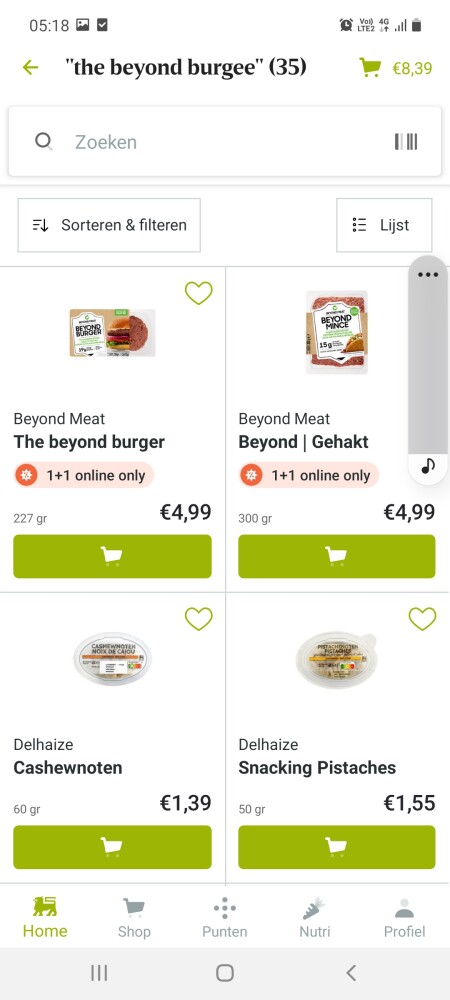 Delhaize online only 1+1 beyond meat, alpro n...