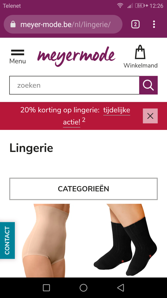 Tijdelijk -20% op lingerie bij Meyermode www...
