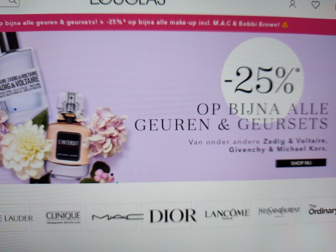 douglas.be -25% op bijna alle geuren & geurse...